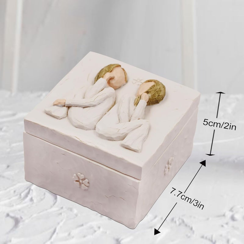 AcowSpt Best Friend Birthday Gifts for Women, Friend Christmas Gifts for Women, Sculpted Hand-Painted Keepsake Box - Image 3